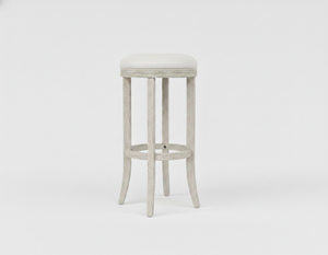 Tabouret de bar rond moderne en bois d'hévéa massif, chaise de bar contemporaine à structure ronde en bois d'hévéa, tabouret de bar en bois durable au design entièrement rond - Product Image 1