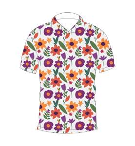 Camisa Polo con Estampado Floral Completo para Hombre, Sublimación Personalizada, Manga Corta, Verano, Casual, Transpirable, Ligera, para Golf - Product Image 4