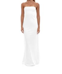 Nouvelle Robe en Satin pour Femme, Haute Qualité, Tissée, Naturelle, Sexy, Sans Manches, Longueur Ras du Sol, Bustier, Fermeture Éclair Latérale, Motif Uni, Fabriquée au Vietnam - Product Image 2