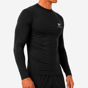 Custom Sublimation Men's Rash Guard <b>Compression</b> <b>Shirt</b> Long Sleeve UV Protection Breathable Quick Dry Anti-Chafing Gym Workout - Product Image 4