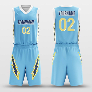 Ensemble de maillot de basket-ball sublimé jaune pour hommes, débardeur sans manches à col en V à séchage rapide avec short à taille élastique, toutes saisons - Product Image 6