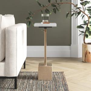 Mesa Auxiliar Ajustable en Altura con Superficie Cuadrada Elevada, Soporte de Ingeniería de Precisión y Estilo Contemporáneo de Diseño - Product Image 1