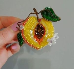 Floral Embroidery Beaded Brooch Handcrafted Luxury Bag and <b>Hat</b> Accessory - Product Image 1