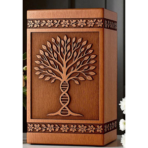 Wooden Keepsake Urn Heart Shape for Ashes Premium Cherry Wood Urn for Funeral Memorial urn by AYAANS - Product Image 1