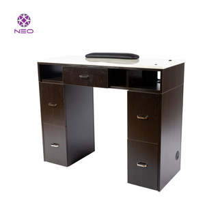 Table de manucure moderne avec plateau en marbre NEO et tiroirs de rangement pour utilisation en salon - Product Image 1