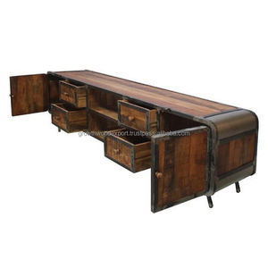 Mueble de TV Industrial de Diseño Europeo, Serie Jupiter, con Puerta Corredera, Consola de TV de Madera, Caja de Almacenamiento, Mueble para Dormitorio de Villa 2026 - Product Image 2