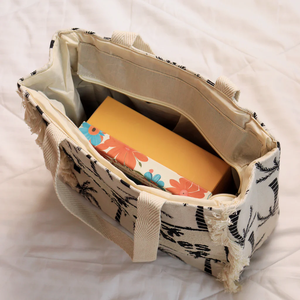 Sac fourre-tout perlé sur mesure de qualité supérieure, directement du fabricant indien, avec broderie, style Beech Vibes Whimsy Art Craft et fermeture ouverte - Product Image 2