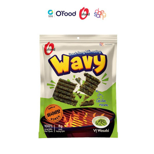 O’food Wavy Roasted <b>Seaweed</b> <b>Snack</b> 8g – Crispy Korean <b>Seaweed</b> Chips, Traditional & Cheese Flavor, Wholesale - Product Image 2