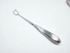 Ensemble de curettes adénoïdes dentaires réutilisables en acier inoxydable argenté avec poignée moletée, instrument chirurgical manuel certifié CE Classe I - Product Image 2