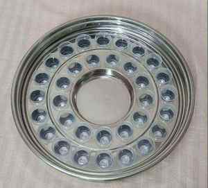 DURABLE STAINLESS STEEL HOLY COMMUNION SET SINGLE TRAY 33 CUPS with COVER <b>MIRROR</b> FINISH NO BOTTOM RING DELUXE DISHWASHER SAFE - Product Image 4