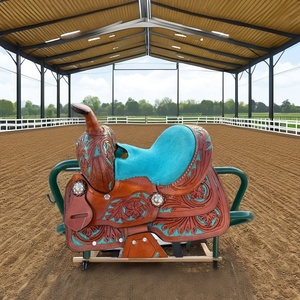 TI101OA060 Customized Branded Western English Leather Horse Saddle Soft Seat Fiberglass Tree Stainless Steel Hardware <b>Equestrian</b> - Product Image 5