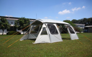 Tente tunnel OBERON, grand espace, installation facile, 4-5 personnes, montage rapide, bâche imperméable noire, grande fenêtre en maille, ventilation optimisée. - Product Image 2