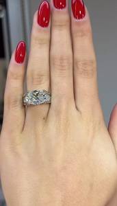 Anillo de Compromiso con Diamante Cultivado en Laboratorio de Corte Brillante de 3.75 Quilates para Mujer |   Anillo de Boda con Diamantes Rellenos y Chapado en Oro de 18K, Certificado por IGI, VVS - Product Image 3