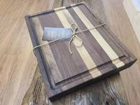 Planche à découper artisanale professionnelle en bois d'acacia écologique, antibactérienne, de forme rectangulaire, épaisseur 1,5 cm