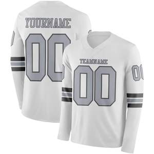 Jersey de Fútbol Transpirable OEM de Manga Larga con Diseño de Logotipo Personalizado en la Parte Delantera, Alta Calidad - Product Image 2