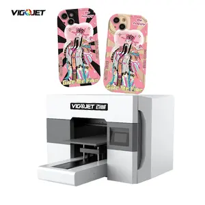 VIGOJET 3D UV impresora de barniz uv impresora de cama plana máquina de impresión con accesorios rotativos y de rollo