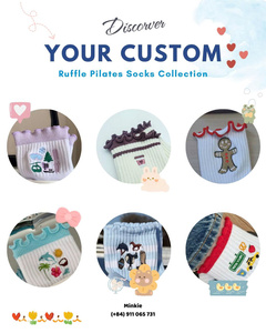 Custom Logo Crew <b>Socks</b> Women Cotton Breathable Anti Slip <b>Grip</b> <b>Socks</b> OEM ODM Factory Wholesale - Product Image 2