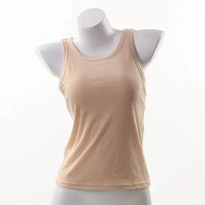 Débardeurs de sport d'été pour femmes, en coton tricoté respirant, couleurs personnalisables, motif uni, vente en gros, débardeurs sans manches - Product Image 4