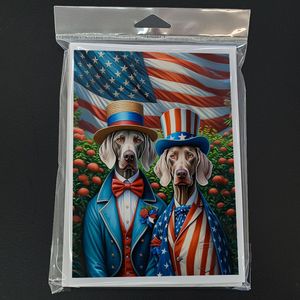 การ์ดอวยพร A7 Weimaraner แบบอเมริกันทั้งหมดแพ็คการ์ดเปล่าแปลกๆ8ใบพร้อมซองจดหมายขนาด5x7 - Product Image 3
