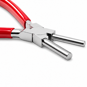 Pince à former des anneaux à ressort multi-barils professionnelle, poignée rouge, outil de fabrication de bijoux en acier inoxydable, façonnage de boucles, bricolage - Product Image 4