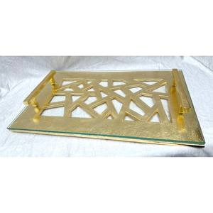 ถาดเสิร์ฟโลหะแบบโปร่งสวยงาม ช่วยให้การขนส่งอาหารและเครื่องดื่มจากครัวไปยังโต๊ะได้อย่างปลอดภัยและมั่นคง - Product Image 2