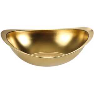 Luxury Gold Double Walled Stainless Steel Rice Bowl Insulated Heat Resistant Soup Basin Elegant Metal Tableware for Restaurant - Product Image 5