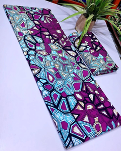 Tissu en sergé de coton imprimé wax africain de Mozambique en gros pour vêtements, chemises et robes pour garçons - Product Image 1