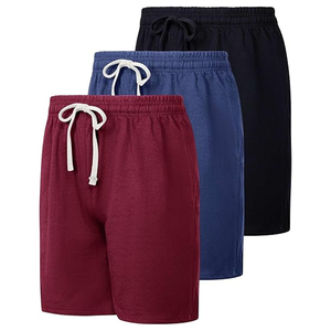 Pantalones Cortos de Algodón para Hombre al por Mayor, Cintura Elástica, Lisos, Casuales, de Verano, para Descansar, con Logotipo Personalizado, Fabricante OEM - Product Image 2