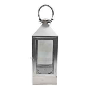 Farol de estilo premium con acabado plateado para el hogar, villas, iluminación de suelo y mesa, uso decorativo, farol de metal. - Product Image 1