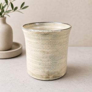 Artisan Ceramic <b>Utensil</b> <b>Holder</b> Matte Speckle Glaze Thick Wall Heat Resistant Non Slip Base <b>Kitchen</b> Counter Storage Organizer - Product Image 6