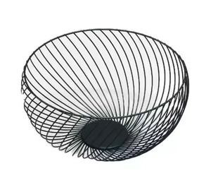 Panier de rangement multifonction moderne en fil de fer noir écologique - Rangement et transport de fruits pour la cuisine, utilisation durable sur table - Product Image 5
