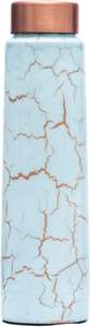 Bouteille d'eau en cuivre à motif marbre blanc, design veine dorée, réutilisable, anti-fuite, cadeau de voyage, logo personnalisé - Product Image 5