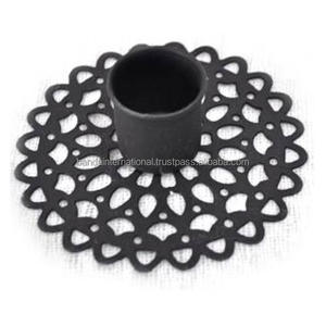 Bougeoir votif en fer avec revêtement en poudre noire fini pour l'éclairage de la décoration de la maison et d'autres bocaux de bougeoirs - Product Image 2