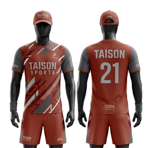 Camiseta de bádminton para hombre de poliéster interlock premium de 180 GSM, color naranja óxido, azul marino, con panel diagonal y logotipo personalizado por sublimación. - Product Image 2