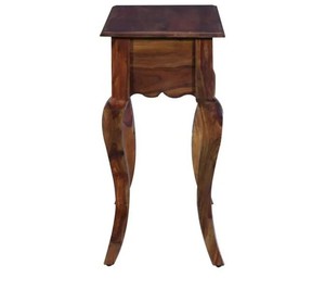 French Country Solid Wood <b>Console</b> <b>Table</b> with Cabriole Legs | 1-Drawer Traditional Entryway Furniture | Jodhpur Export - Product Image 3