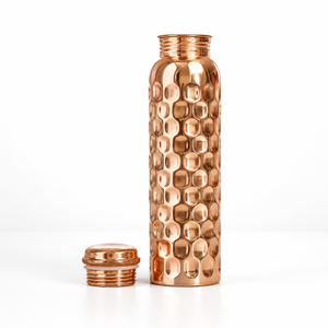 Antique Copper Water <b>Bottle</b> With LID Best Selling Diamond Hammered <b>Bottle</b> Humans Health Beneficial Drinking Copper <b>Bottle</b> - Product Image 1