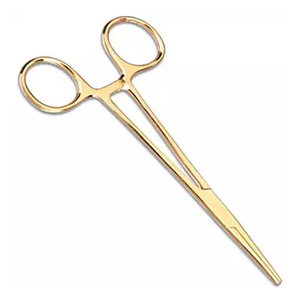 Fine quality stainless steel low price <b>gold</b> handle polish satin mosquito hemostatic Forceps self needle holder locking forceps - Product Image 6