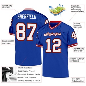 Nouveauté, maillot de football américain personnalisé pour adulte, dernier design, respirant, manches courtes, grande taille, prix bas - Product Image 5