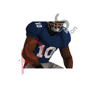 Customised Plus Size Youth American Football Jersey in Royal Blue with White Numbers Breathable Feature Price - Product Image 4