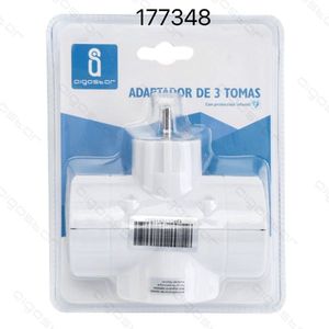 อะแดปเตอร์ 3 ช่อง พร้อมระบบป้องกันเด็ก ทำจากพลาสติก - Product Image 1