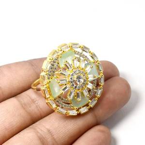 <b>CZ</b> Diamond <b>Ring</b> Statement <b>Ring</b> Bridal Wedding Engagement Jewelry Cocktail Party Wear <b>Ring</b> E - Product Image 2