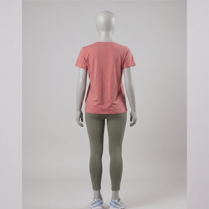 Ensemble de vêtements de sport pour femmes, haut court, legging coupe classique, 2 pièces, tissu polyester/coton, séchage rapide, fermeture éclair vintage - Product Image 3