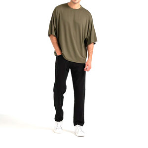 Premium Quality Men's Oversized T-<b>shirt</b> Front Custom Knitted Printing Solid <b>100</b>% <b>Polyester</b> High Street Style Eco-Friendly Quick - Product Image 3