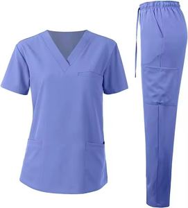 Corduroy tricoté extensible en coton écologique léger unisexe professionnel de haute qualité, couleur et logo personnalisés, pour hôpital - Product Image 2