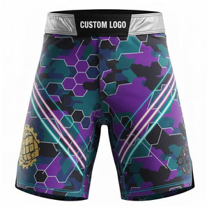 Shorts de combat MMA unisexes tendance, légers, respirants, en tissu extensible de haute qualité, imprimés, 100% polyester, durables - Product Image 1