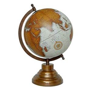 Aluminium Globe Map Table Decor Handmade World Globe Decorative Sculpture for Home Office Study <b>Desk</b> Display - Product Image 6