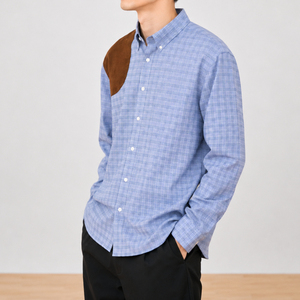 Camisa informal holgada de manga larga con estampado a cuadros que absorbe la humedad - Product Image 2