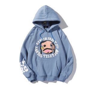 Sweat à capuche avec chaîne de conception personnalisée 100% coton imprimé sweat à capuche épais épaule tombante surdimensionné polaire sweats à capuche unisexe - Product Image 3