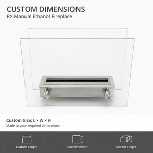 Caminetto a <span class=keywords><strong>Bioetanolo</strong></span> Autoportante con Bruciatore Lineare in Acciaio Inox, Doppio Pannello in Vetro, Riscaldatore Decorativo per Interni - Product Image 5