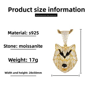 Bijoux Hip Hop de Haute Qualité en Or Blanc, Argent Sterling 925, Moissanite Taille Brillant, Plaqué Rhodium, Certifié GRA, Pendentif 3D - Product Image 3